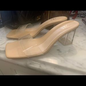 ZARA vinyl mules size 39